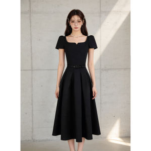 PIAOYA | Elegant Luxurious Summer Waist-Cinching Square-Neck A-Line Dress