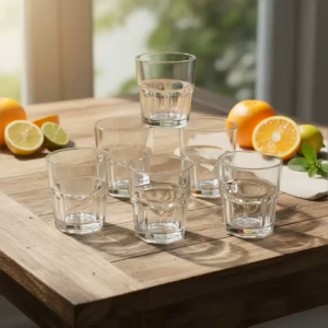 Bộ 12 Ly Thủy Tinh WH6049 Đáy Khía Dày 295ml - Ly Cafe Trà Sữa Soda Cao Cấp