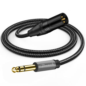 XLR-3Pin Male to 6.35mm TRS 1/4 Inch Stereo Jack to XLR Audio Cable Cord for Microphone Home Theater Devices Speaker Amplifier