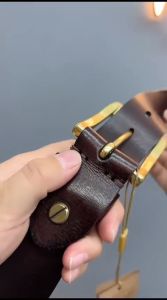 PROMO MURAH IKAT PInGGANG KuLIT ASLI PrIA SATU LAPIS IMPORT UKURAN 120 CM sapi JUMBO PANJANG BROWSER(H6A1) Sabuk Ikat Pinggang Ikat Pinggang Pria Murah Gesper Cowok Dewasa Ikat PINGGANG