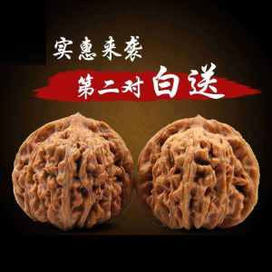 Premium Craftsman Walnut Pearls Lion Head Wild Apple Orchard Pairing Mulberry Walnut Plaything Collectible Item