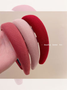 Vintage Solid Color Fabric Headband: A High Hairline Face Slimming Outgoing Simple Versatile Popular Hair Clip Accessory