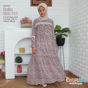 Gamis Halla Cutetrik Terbaru Baju Muslim Anak Perempuan Tanpa Jilbab Motif Bunga Bahan Ceruti Babydol Furing Valcon Adem Halus Tebal Nyaman Dipakai Tidak Panas Ready Size 8 10 12 14 Estimasi Usia Delapan Sampai 15 Tahun Bisa Cod