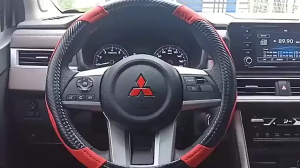 Universal Car Steering Wheel Covers Carbon Fiber Anti Slip Wear-Resistant Leather Steering-WheelTop PU Leather Steering Wheel Cover 38CM