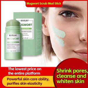 Mugwort Acne Clay Mask Stick Mud Clay Mask Cleanses Pores Blackheads Relieves Redness Clay Stick Cleans pores and facial oil 3 colors of mud