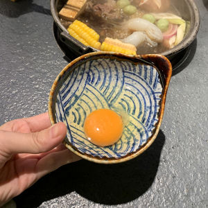 Creative Ceramic Bacterial Egg Bowl Japanese Style Handle Bowl Vintage Seasoning Bowl Small Dish Plate Rice Bowl Dining Utensils