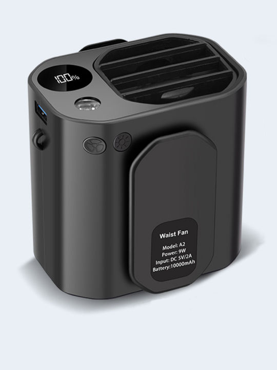 thumbnail image 2 of Personal Fan 12000RPM Portable Waist Fan W/Steel Clip, 6.5M/S Strong Airflow Belt Fan, Per Ventilateur Portatif 2 of 13