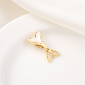 Double Use 18K Gold Plated Black And White Shell Fish Tail Clasp DIY Pearl Bracelet Necklace Connector Alloy Jewelry Accessory