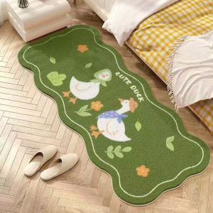 พรมปูพื้นห้องนอน VIKAMA ลายการ์ตูนน่ารัก สำหรับห้องเด็ก วางข้างเตียง ซักได้ ตกแต่งบ้าน