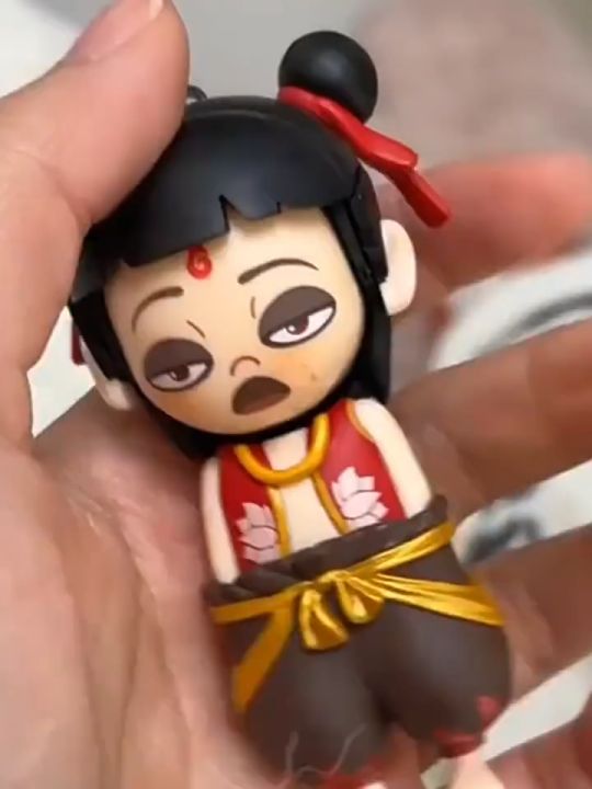 Ne Zha 2 Nezha Birth of the Demon Child anime Press to change face doll Toy figures cute kids toys