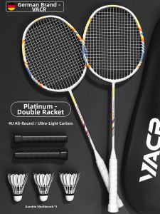 Professional Carbon Fiber Adult Badminton Rackets Set