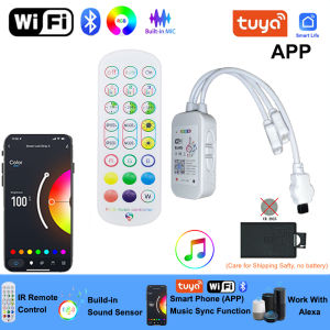 12V 4Pin WiFi Smart Rgb Controller With IR Remote Voice Smartphone APP Control DC12V For 2835 5050 RGB LED Strip Light