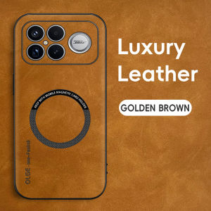 szhaiyu | For Magsafe Leather Phone Cases For Redmi Note 15 15C K80 K90 Turbo 5 Max Pro Magnetic Wireless Charging Protective Cover