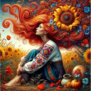 500/1024PCS Jigsaw Puzzle Peaceful Woman Portrait With Headwrap For Adults Ideal For Stress Relief And Relaxation