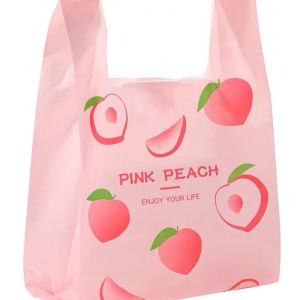 ถุงพลาสติกกลิ่นหอมสำหรับใส่ของกินทานได้ขนาดใหญ่สำหรับใช้ในบ้าน สีชมพู หนา ถุงซิปสำหรับใส่ผลไม้