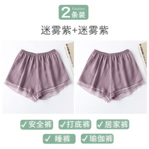 Lace Safety Pants Womens Summer Fashion Tape Outwear Non-Curling Oversized Leggings Thin Loose Loungewear Pajama Shorts