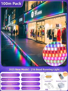 YUANMUXUAN | Night Market Rainbow LED Strip 220V