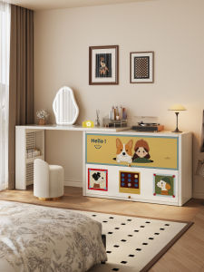 MEISD | Cream French Style Extendable Corner Dressing Table