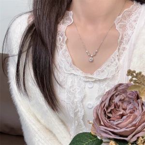 925 Sterling Silver Square Diamond Necklace: A Minimalist High-End Clavicle Chain