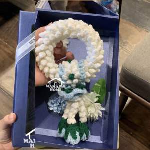 พวงมาลัยไหมพรม พวงมาลัยวันแม่ ของขวัญวันแม่