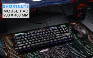 excovip mouse pad Shortcut Key Large size Soft Comfort non-slip Desktop computer laptop Study Office games Dorm desk mat