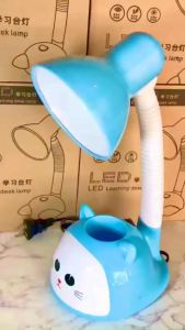 [TẶNG BÓNG 5W] Đèn học chống cận  hình mèo có hộc để bút than đèn xoay 360 độ đui đèn E27 thay bóng dễ dàng- cắm điện 220V