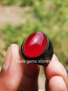 natural batu 100% red baron carnelian super kualitas ring warna hitam