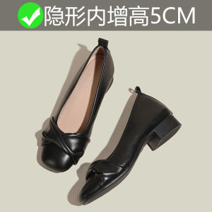 รองเท้าส้นสูงสีดำสำหรับผู้หญิง รองเท้าบู๊ทแบบสวมสบายสไตล์ใหม่ รองเท้าทำงานแบบมีซิป รองเท้าหนังนิ่ม รองเท้าส้นแบน รองเท้าแฟชั่น