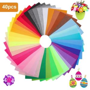 40 Tấm Vải Nỉ Nhiều Màu Sắc Dùng Làm Thủ Công Vải Nỉ Mềm Mại Nhiều Kích Cỡ Khác Nhau Thích Hợp Cho May Vá Và Các Dự Án Thủ Công Khác