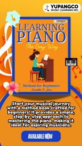 LEARNING PIANO THE EASY WAY METHOD BOOK FOR BEGINNERS- BY CARMELITA V. JOSE/ MUSIC NOTEBOOK- FOR MUSIC NOTATIONS AND ARRANGEMENTS- BUNDLES