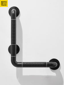 Black Stainless Steel Bathroom Grab Bar Toilet Safety Handle Anti-slip Elderly Disabled Accessible Bathroom Accessories