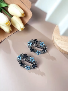 good 999 Fashion temperament  Crystal  Floweropal  Pearl Hair Clip for women J067-69