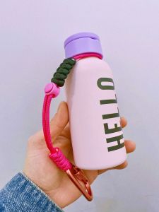 Creative Parachute Cord Woven Aluminum Alloy Buckle Tons Barrels Water Kettle Vacuum Cup Beverage Bottle Anti-Lost Convenient Fixed Buckle