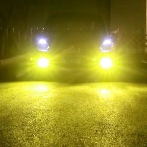 2 Bóng Đèn Sương Mù LED Hai Màu H8 H11 Hb4 Hb3 3030 24SMD H16 H3 H4 H7 880 881 H27 Tương Thích Với PSX24W PSX26W