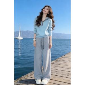 LIANGYILAILIN | Bộ Đồ Hoodie Thoáng Mát 2 Món