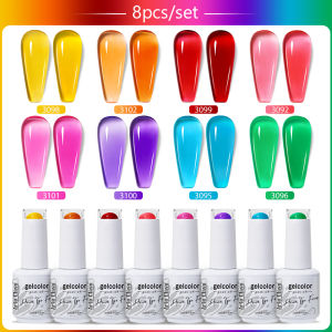 Arte Clavo 8pcs Nail Gel Polish Set HEMA FREE All-Season Nails DIY Nail Art UV/LED Vernis Manicure Kit Long Lasting Hybrid Gel