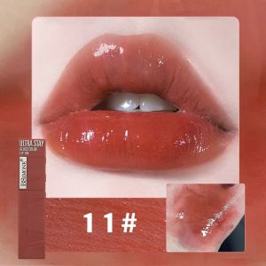 ลิปกลอสเนื้อแมทท์แบบไม่มีเม็ดสี กันน้ำ ติดทนนาน ไม่หลุดลอก สีนู้ดเซ็กซี่ สีแดงชมพู ลิปสติกเนื้อกำมะหยี่แบบน้ำ เครื่องสำอาง