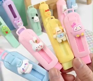 Cute Cartoon Pencil Eraser Retractable Creative Student Stationery School Supplies