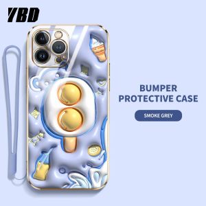 YBD Ốp hình 3D mới cho OPPO A55 A53s A56 5G Ốp hình hoạt hình dễ thương cặp đôi vỏ mềm họa tiết hoạt hình vỏ điện thoại