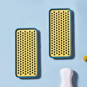 Large Rectangular Soap Dish Bathroom Laundry Soap Holder Drainage Creative Storage Shelf Pink Girl Heart Nordic Style