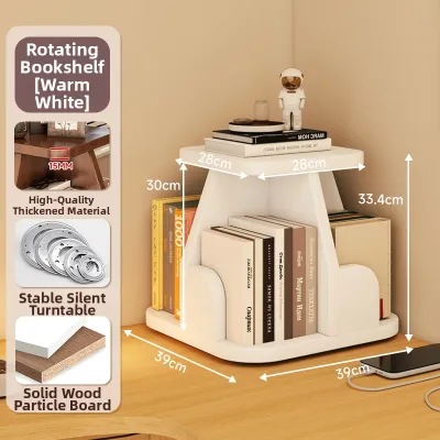 Rotatable Multi-level Bookshelf Desk Organizer