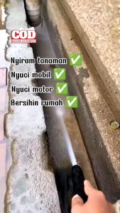 Alat Cuci Motor Set Selang Panjang 15 Meter Semprotan Upgrade Kuningan - Paket Alat Cuci Motor Set Selang 15 Meter Semprotan Upgrade - Selang Semprotan Air Taman Serat Benang Hijau Semprotan Air Kuningan