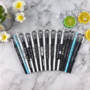 Pulpen Aksen Japanses Alat Tulis Kerja Pen Tinta Gel Mekanik Ujung Lancip Pena Gel 0.5mm Bolpoin Warna Hitam AVVET