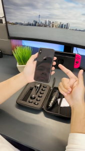 APEXEL 10in1 Lensa Smartphone Telephoto Wide Macro Fisheye - APL-22XDG9 - Black