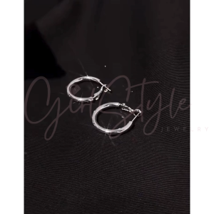 [SG Local Seller] 925 Sterling Silver 20mm 26mm French Lock Hoop Sleeper Earrings (Pair)
