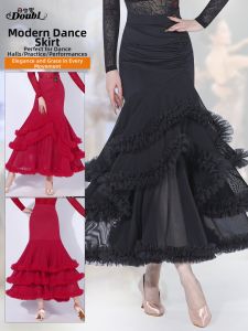 DANBAOLUO | Chân Váy Đen MESH Mới Chuẩn Mực Cho Khiêu Vũ