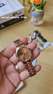 SEVEN MINUTE M744 - Jam Tangan Wanita Rantai Tanggal Aktif Water Resistant Quartz Fashion Analog