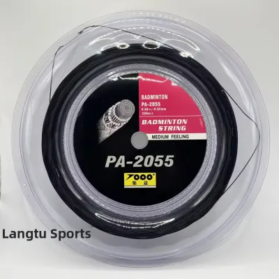 Topo PA-2055 Badminton String 200m Medium Feeling Polyester Racket String for Training High Tension Badminton String 0.68mm