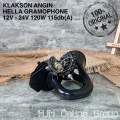 KLAKSON ANGIN HELLA AIR HORN GRAMOPHONE TRUCK SCANIA VOLVO 12V - 24V ORIGINAL. 
