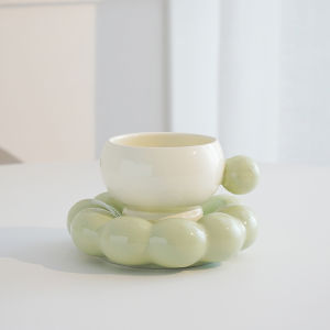 Nambu House Nordic Style Ceramic Coffee Cup Set with Saucer Afternoon Tea Flower Tea Design Sensation Small Audience High End Home Use